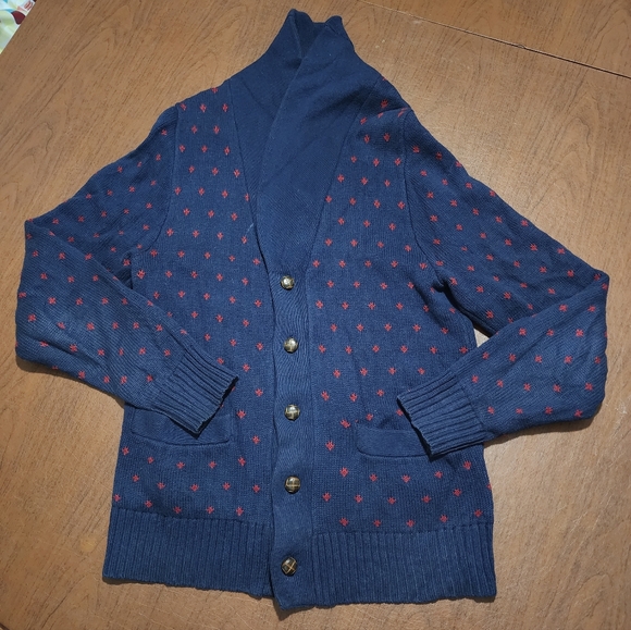 Merona Navy and Red Knit Sweater - Picture 6 of 11